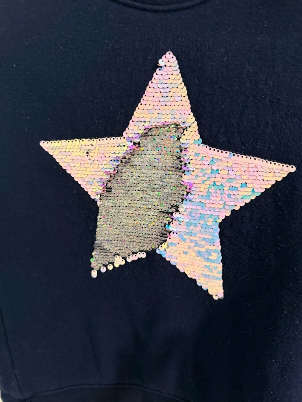 OshKosh B'gosh Navy Sweatshirt with Iridescent Pink Star